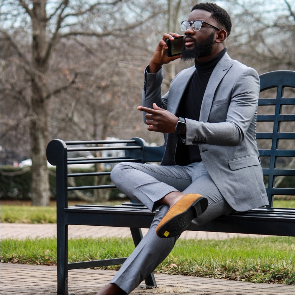 Men’s 2 Piece Gray Suit